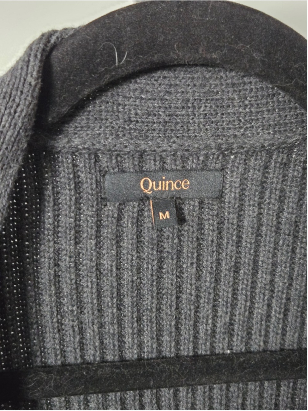 Quince Mongolian Cashmere Open Cardigan Sweater Women's M Charcoal Gray - Picture 3 of 3